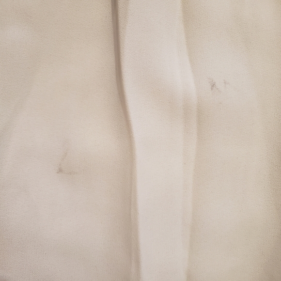 Vintage 1960s-1970s Mod White Cream Crepe Wide Leg Jumpsuit Medium Large - Picture 13 of 14